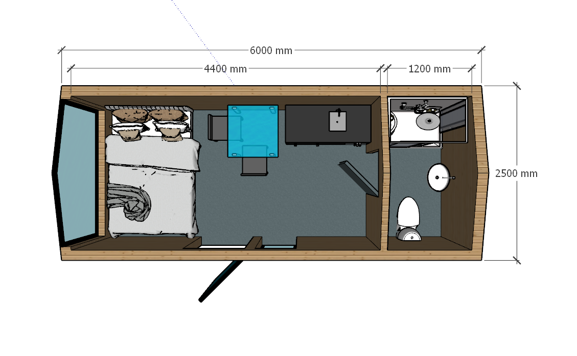 Модульный дом 6х2,5м с утеплением 150мм — изображение 6