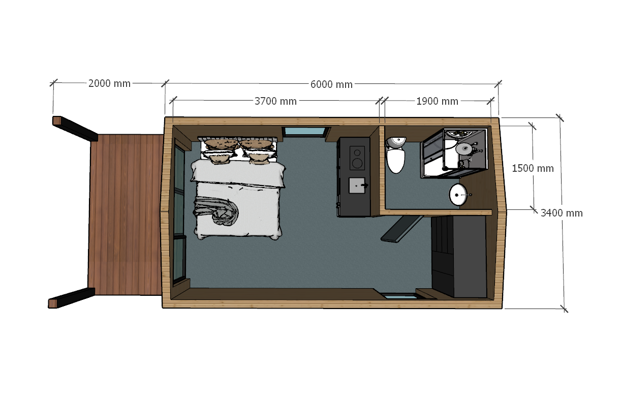 Модульный дом 6х3,4м + Терраса 2х3,4м — изображение 3